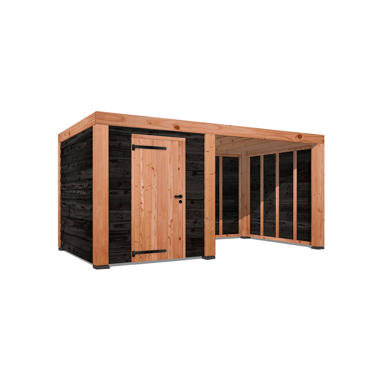 Douglas Overkapping Strak 3x5m. | Type 22 met schuur